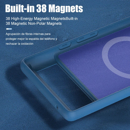 Luxury Liquid Silicone Magnetic Case For Google Pixel 8 7 6 Pro For Magsafe Cases Wireless Charge Bumper Cover Phone Accessories