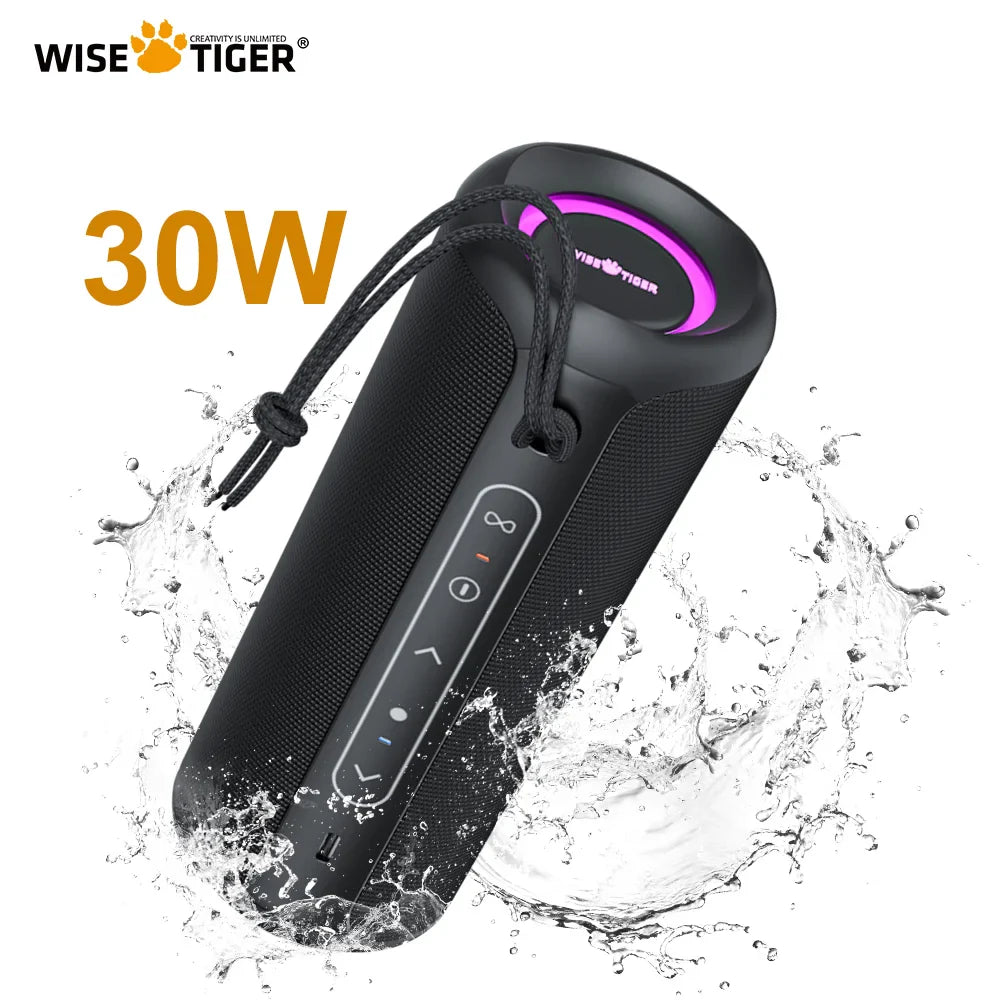 WISE TIGER P3 Portable Bluetooth Speaker — 30W IPX7 Waterproof