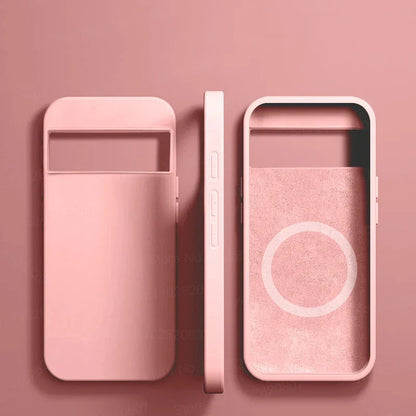 Luxury Liquid Silicone Magnetic Case For Google Pixel 8 7 6 Pro For Magsafe Cases Wireless Charge Bumper Cover Phone Accessories