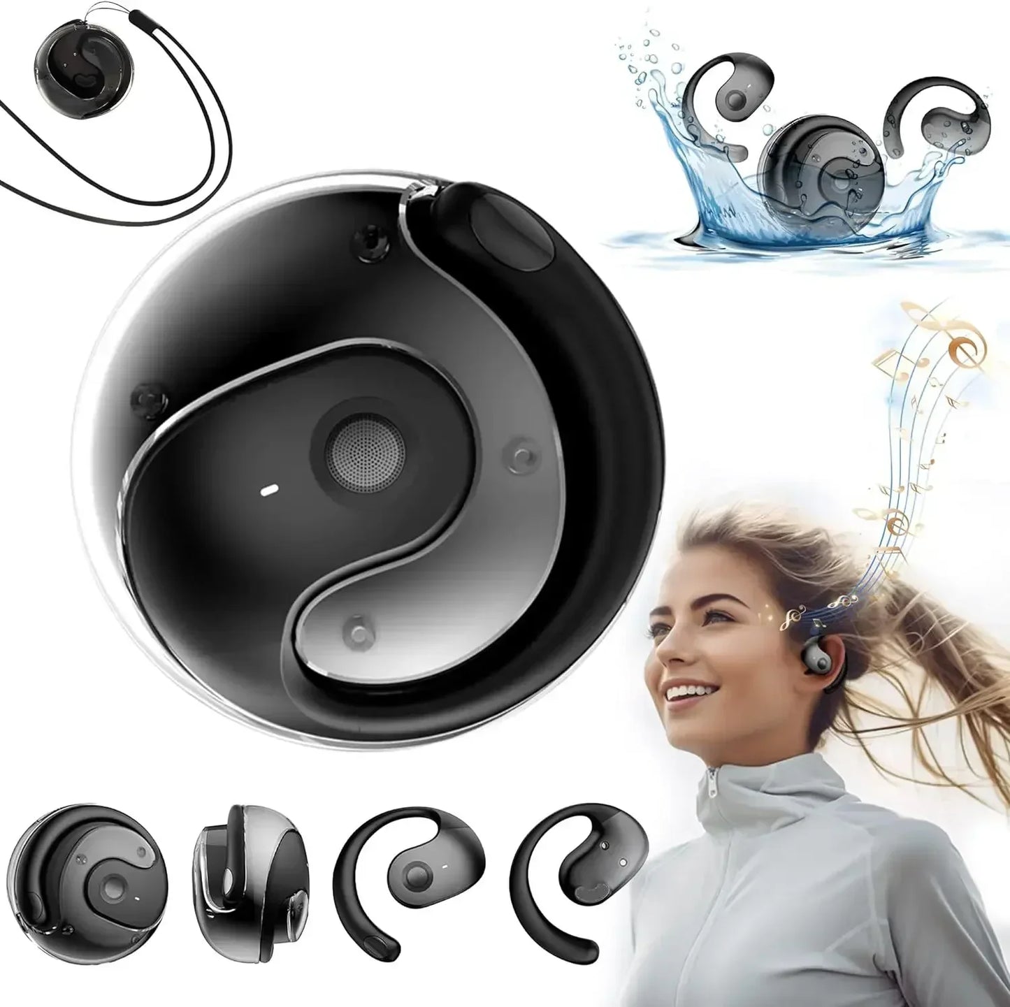OWS Bluetooth 5.4 Earbuds — HiFi Stereo, Smart Touch & Waterproof