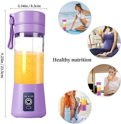 Stevvex Portable USB Blender — 6-Blade Smoothie & Juicer Bottle, 500ml