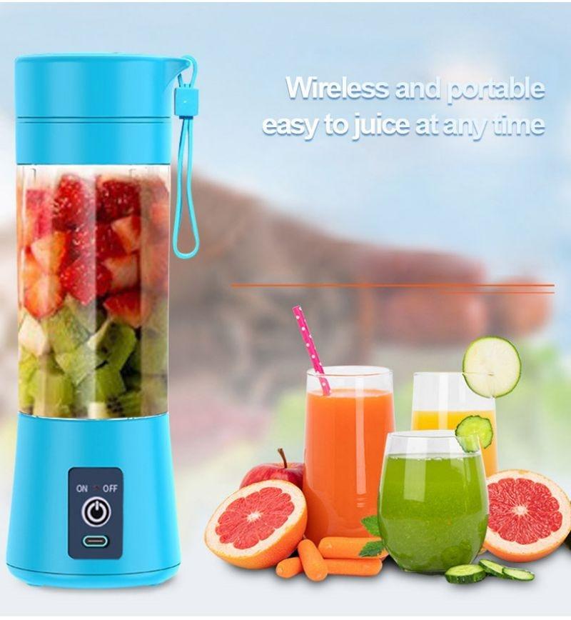 Stevvex Portable USB Blender — 6-Blade Smoothie & Juicer Bottle, 500ml