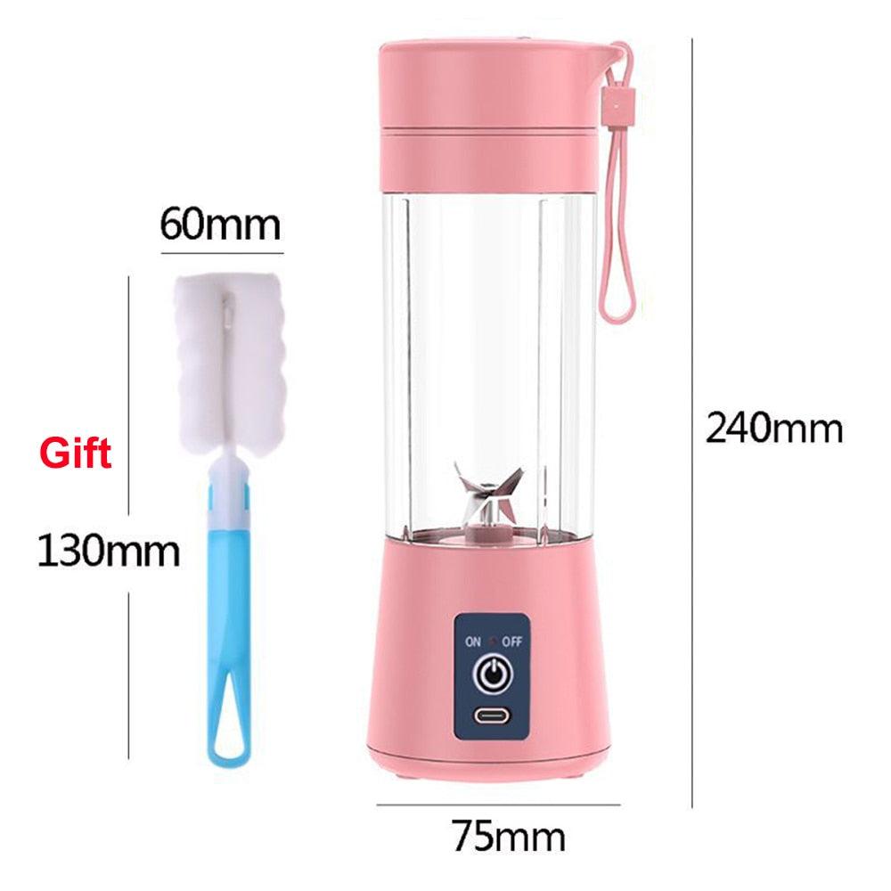 Stevvex Portable USB Blender — 6-Blade Smoothie & Juicer Bottle, 500ml
