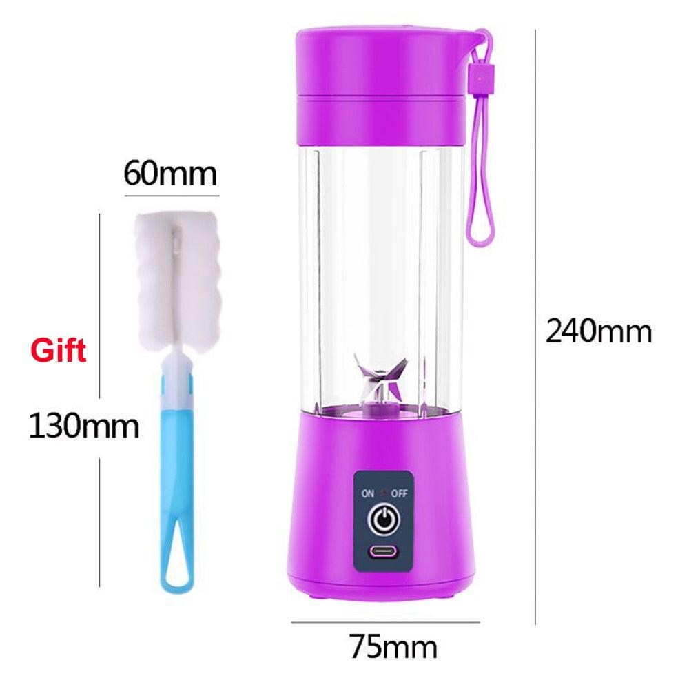 Stevvex Portable USB Blender — 6-Blade Smoothie & Juicer Bottle, 500ml