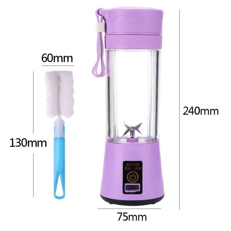 Stevvex Portable USB Blender — 6-Blade Smoothie & Juicer Bottle, 500ml