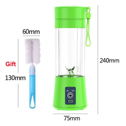 Stevvex Portable USB Blender — 6-Blade Smoothie & Juicer Bottle, 500ml