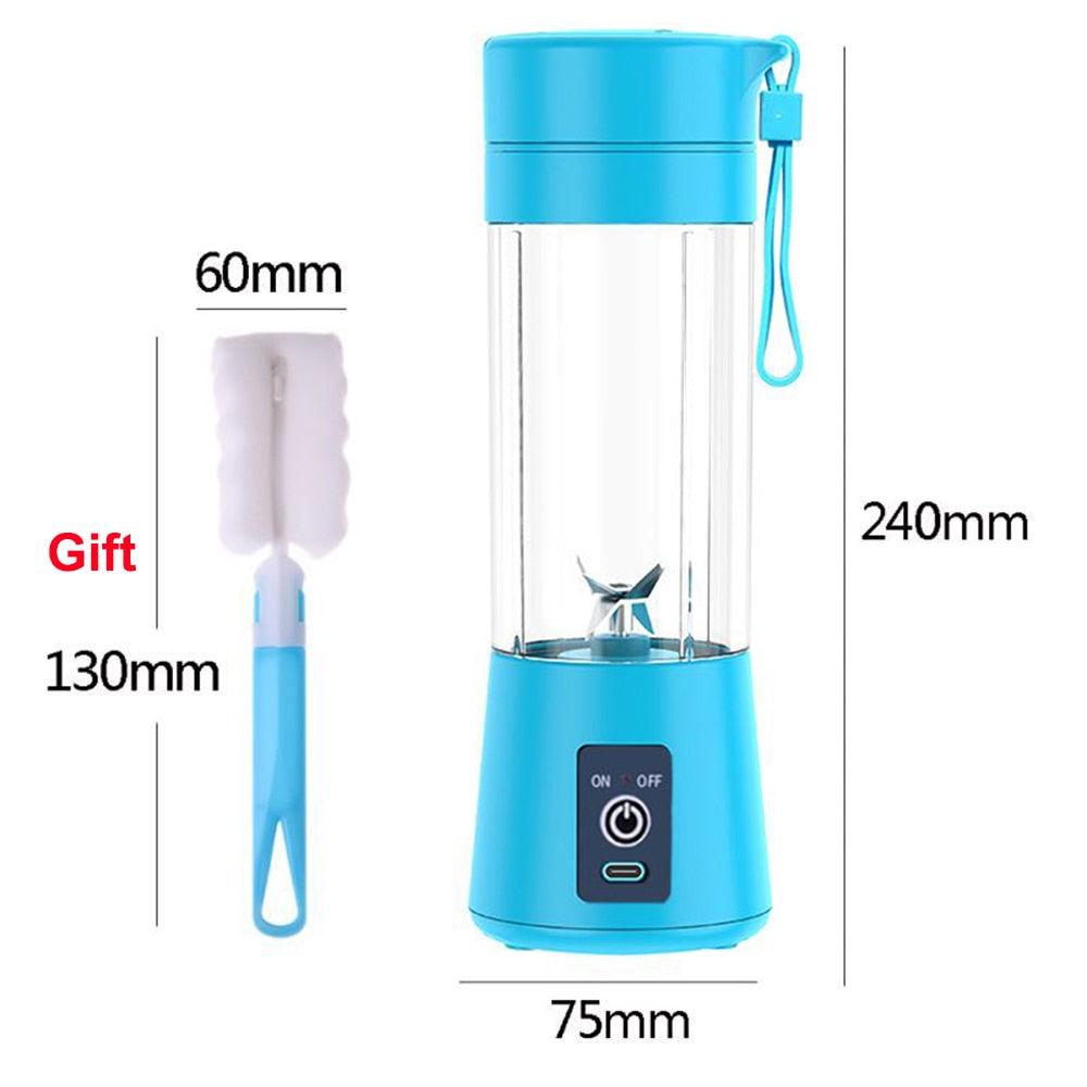 Stevvex Portable USB Blender — 6-Blade Smoothie & Juicer Bottle, 500ml