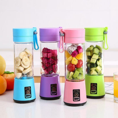 Stevvex Portable USB Blender — 6-Blade Smoothie & Juicer Bottle, 500ml